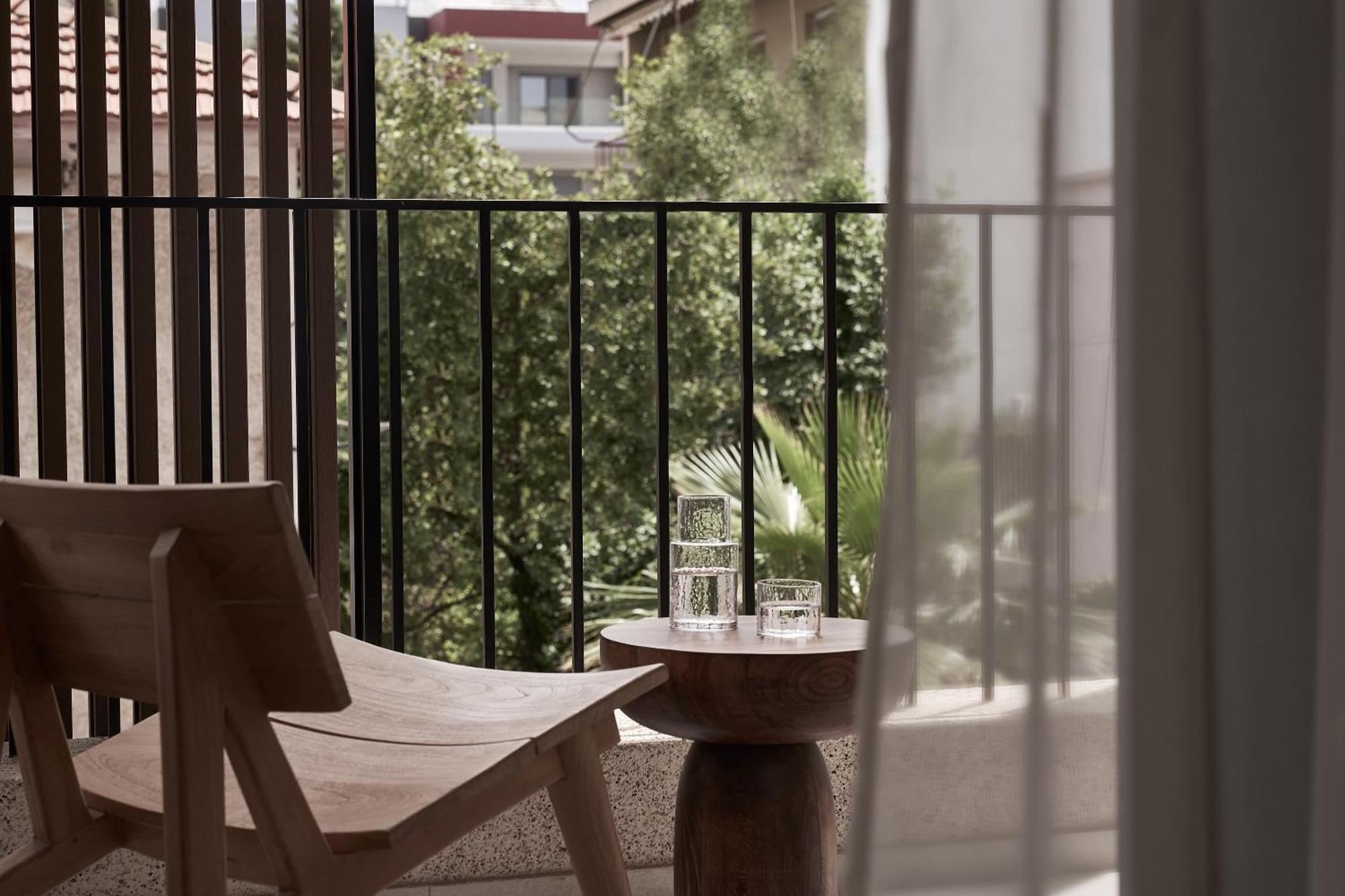 Hotel The Newel Psychiko à Athènes Extérieur photo 3D rendering of a balcony